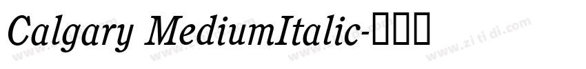 Calgary MediumItalic字体转换
